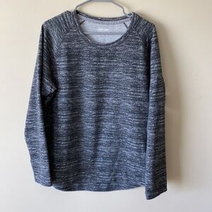 Kirkland Signature Pullover Sweatshirt Long Sleeve‎ Top - Large - Gray White